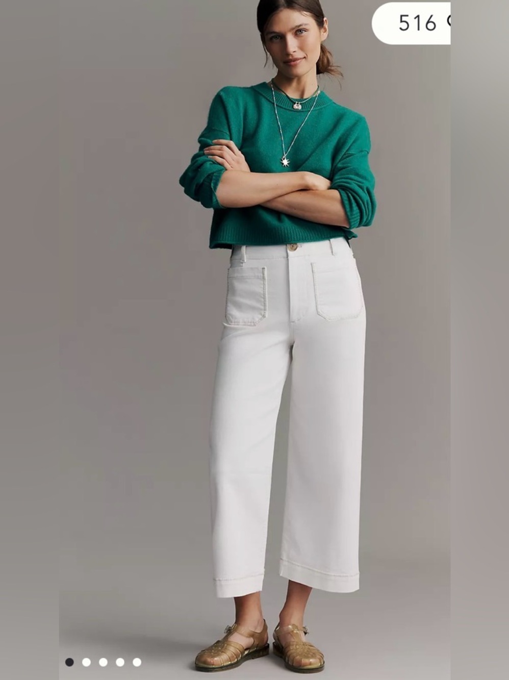 Maeve Collete Wide Leg Cropped Jeans